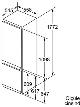 Bosch KIS87AFE0N Ankastre Buzdolabı