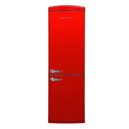 Vestel Retro NFK37201 Kırmızı Buzdolabı