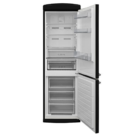 Vestel Retro NFK37201 Siyah Buzdolabı