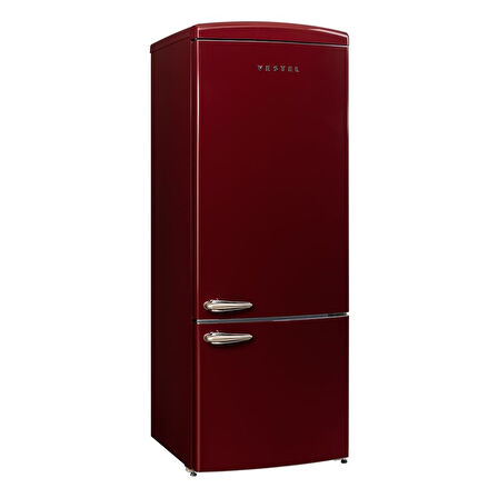 Vestel RETRO NFK52211 BORDO Retro Kombi Buzdolabı