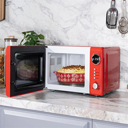 Vestel MD 20 YD Retro Kırmızı Mikrodalga Firin