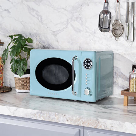 Vestel MD 20 YD Retro Düş Mavisi Mikrodalga Firin