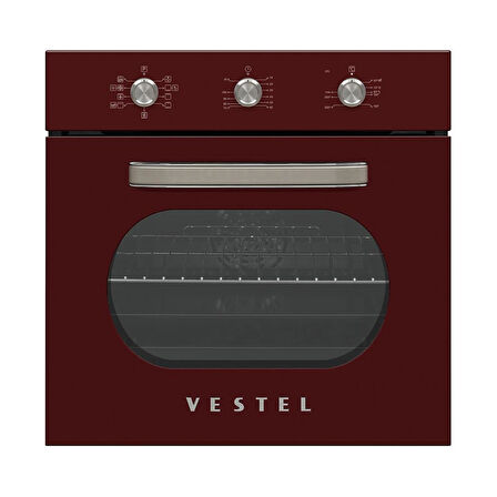 Vestel AF-6682 Retro Bordo Ankastre Fırın