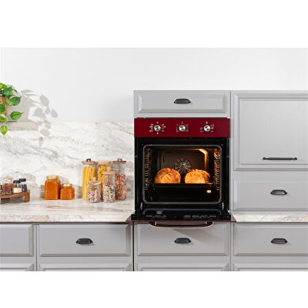 Vestel AF-6682 Retro Bordo Ankastre Fırın