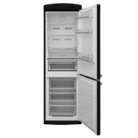 Vestel Retro NFK37211 Siyah Buzdolabı