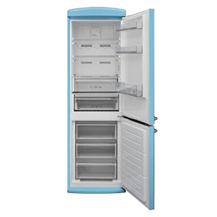 Vestel Retro NFK37211 Düş Mavisi Buzdolabı