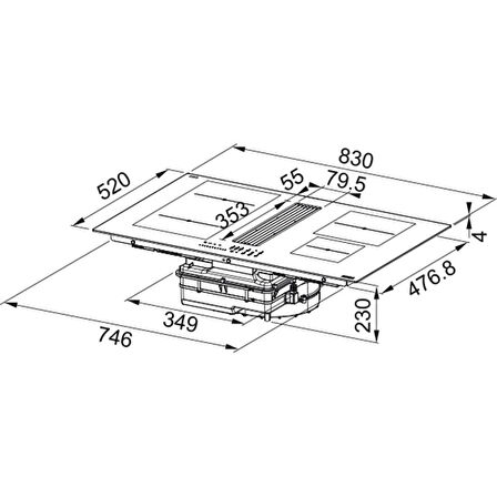 Franke 3400705337 CAM İNDÜKSÜYONLUCAM İNDİKSİYONLU MARİS 2GETHER FMA 8381 R HI Black Glass Ankastre Ocak
