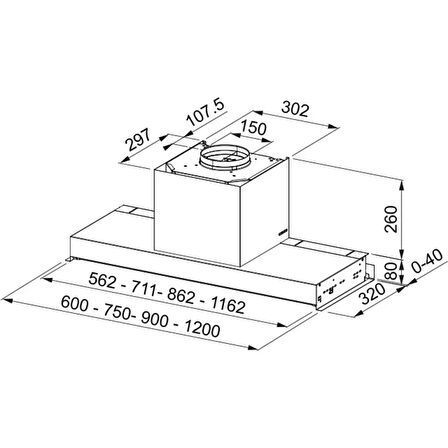 Franke 3050705341 FMY DRIP-FREE 120 KL Davlumbaz