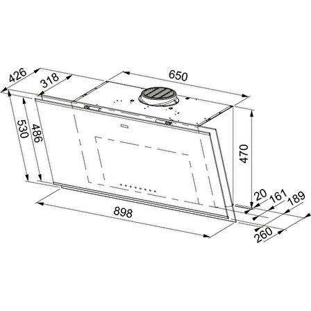 Franke 3300705065 FMY PRO 907 FM BK/BK MATT KL Davlumbaz