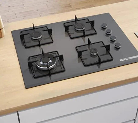 Bosch POH7C9P30O Gazlı Cam Ankastre Ocak