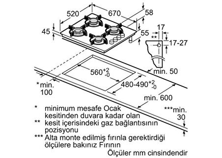 Siemens EO7C8HP30O Ankastre Gri Cam Ocak