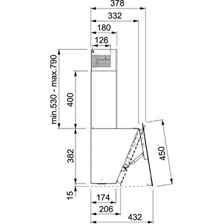 Franke 1100361890 Davlumbaz Fpj 615 V Bk A 60 Cm Siyah Davlumbaz