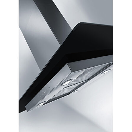 Franke 3250518790 Davlumbaz Glass Lınear Isola Fgl 915 I Bk / Xs Inox Ve Sıyah Cam Ada Davlumbaz