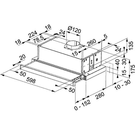 Franke 3150547796 Aspiratör Ftc 632L Gr/Xs Aspiratör