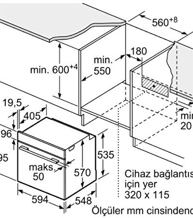 Bosch HRA518BS1 Ankastre Fırın