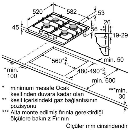 Bosch PCP6A5B90 Ankastre Ocak