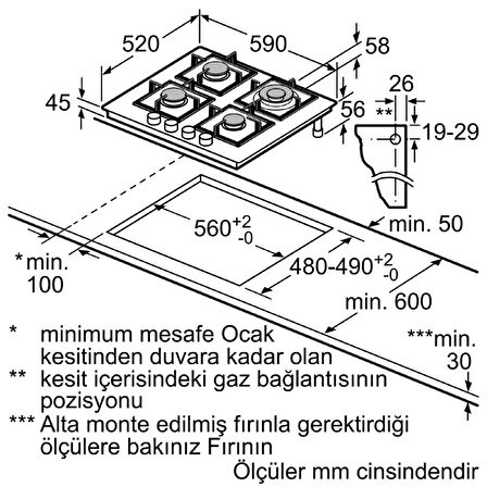 Bosch PPH6A6B20 Ankastre Ocak