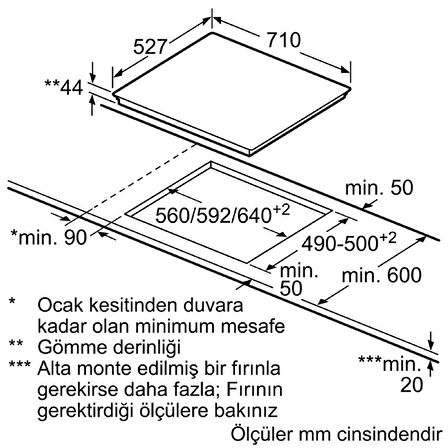 Bosch PPQ7A2B20 Ankastre Ocak