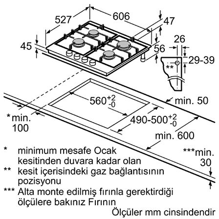 Bosch PRP6A6D70 Ankastre Ocak