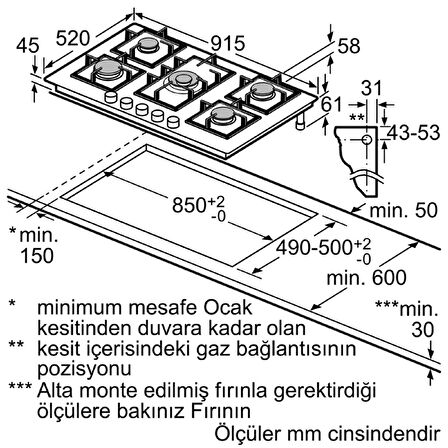 Siemens EP9A6QB90 Ankastre Ocak