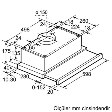 Bosch DFT63CA51T Ankastre Aspiratör
