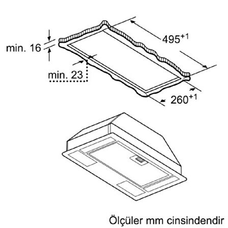 Bosch DLN53AA70 Ankastre Aspiratör