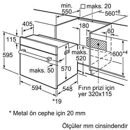 Bosch HBF534EB0T Ankastre Fırın