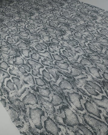 Gri Beyaz  Desenli Bürümcüklü Jarse Kumaş 160x230cm