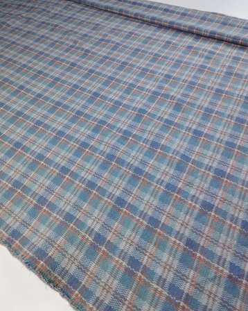 Mavi Yeşil Turuncu Renklerde Jakarlı Örme Kumaş En: 160cm