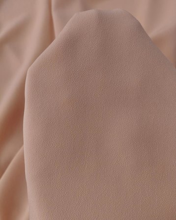 Somon Renkte Krep Şifon Kumaş En: 150cm
