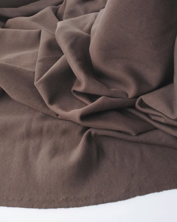 Acı Kahve Renkte Şardonlu 3 İplik Kumaş En: 185cm
