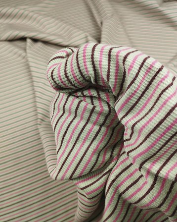 Yeşil Pembe Kahve Renklerde Kaşkorse Örme Kumaş En: 110cm
