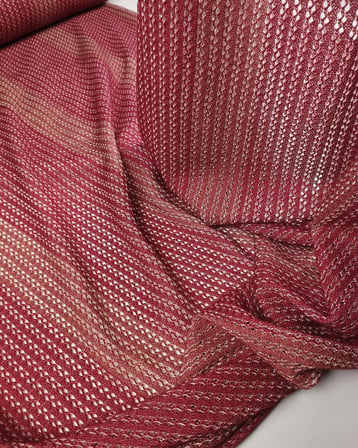 Bordo Nar Çiçeği Renklerde Triko Kumaş 140x225cm