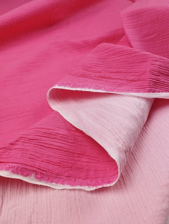 TELALI Şeker Pembe Renkte Bürümcüklü Kumaş 135x160cm