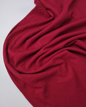 Kırmızı Bordo Arası Renkte Bürümcüklü Jarse Kumaş 160x220cm
