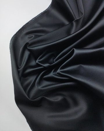 Siyah Renkte Asetat Saten Kumaş 120x320cm