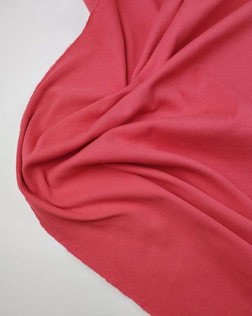 Pastel Kırmızı Renkte Kaşkorse Ribana Kumaş En: 110cm