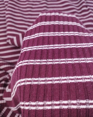 Bordo Beyaz Kaşkorse Örme Kumaş Esnek Yumuşak Saran Bodylik & Bluzluk En: 100cm