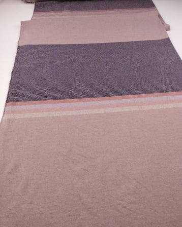 Küllü Pembe Mor Jakarlı Örme Kumaş Pano Desenli Yumuşak Esnek 150x110cm (18 Pano)