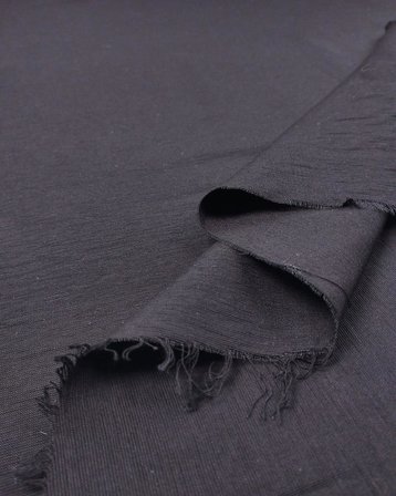 Siyah Dokuma Kumaş Gövdeli Yumuşak Dökümlü Şık Elbiselik & Pantolonluk 150x350cm