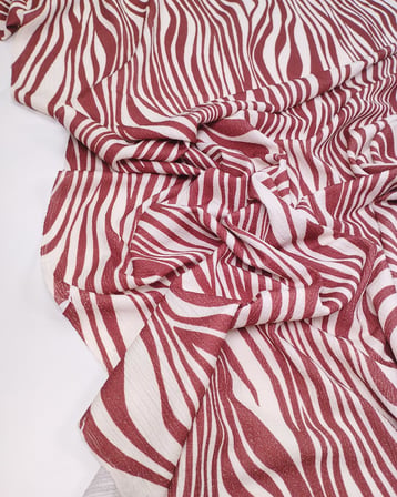 Krem Bordo Bürümcüklü Jarse Kumaş İnce Esnek Yumuşak Bluzluk & Elbiselik 145x185cm