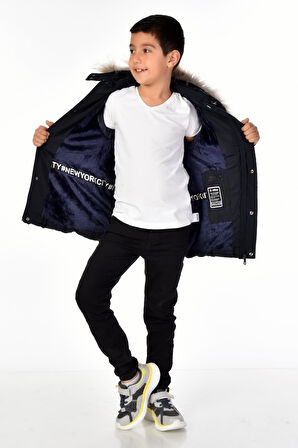 Erkek Çocuk Natürel Kürklü Mont 51254