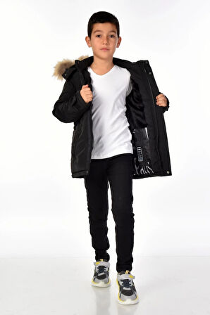 Natürel Kürklü Erkek Çocuk Mont 51248