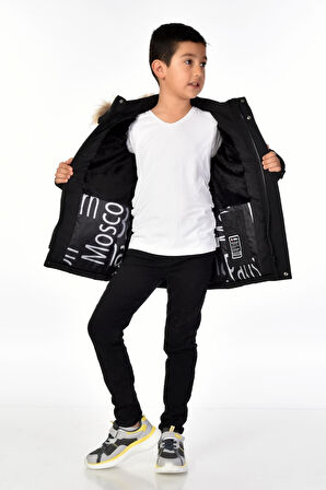 Natürel Kürklü Erkek Çocuk Mont 51248