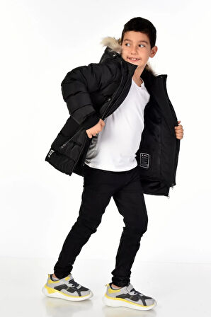 Natürel Kürklü Erkek Çocuk Mont 51248
