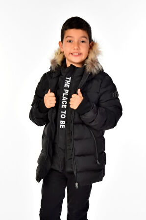 Natürel Kürklü Erkek Çocuk Mont 51248