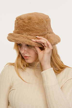 Benitto Kadın Peluş Bucket Şapka 7002