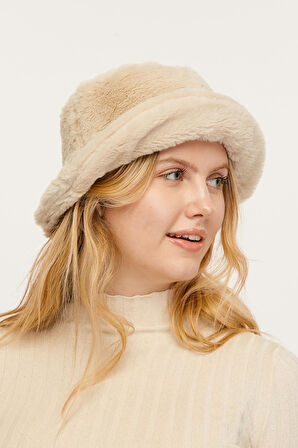 Benitto Kadın Peluş Bucket Şapka 7002