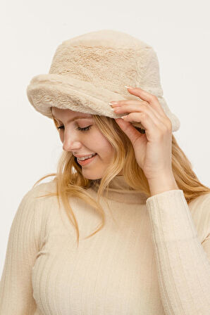 Benitto Kadın Peluş Bucket Şapka 7002