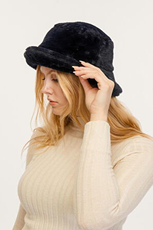 Benitto Kadın Peluş Bucket Şapka 7002